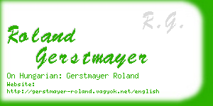 roland gerstmayer business card